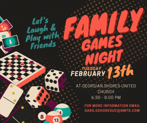 family games night February 13 2024 poster